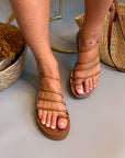 Sandalias Leah Plataforma Caramelo