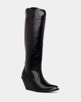 High boot in nappa leather | Valeria Black