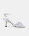 Heeled sandals and metallic leather | Gisele Silver