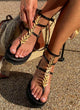 Greek leather sandals | Agape Black Platform