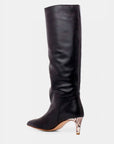 High boot in nappa leather | Alpha Black