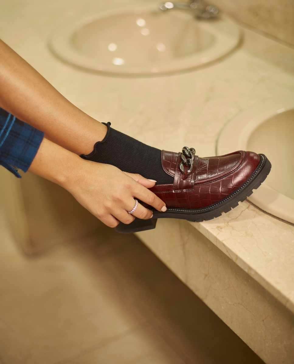 Mocasín en piel coco | Gades Wine - cuchy.es