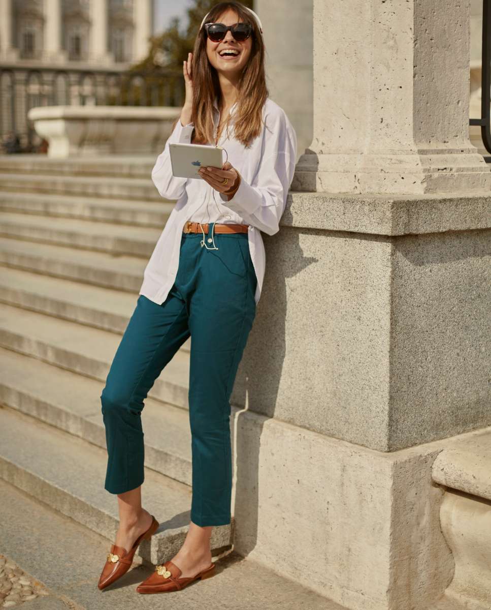 Leather Mule with gold coins | Gaia Choco