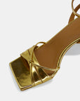 Sandalias de tacón Gisele Mirror Gold