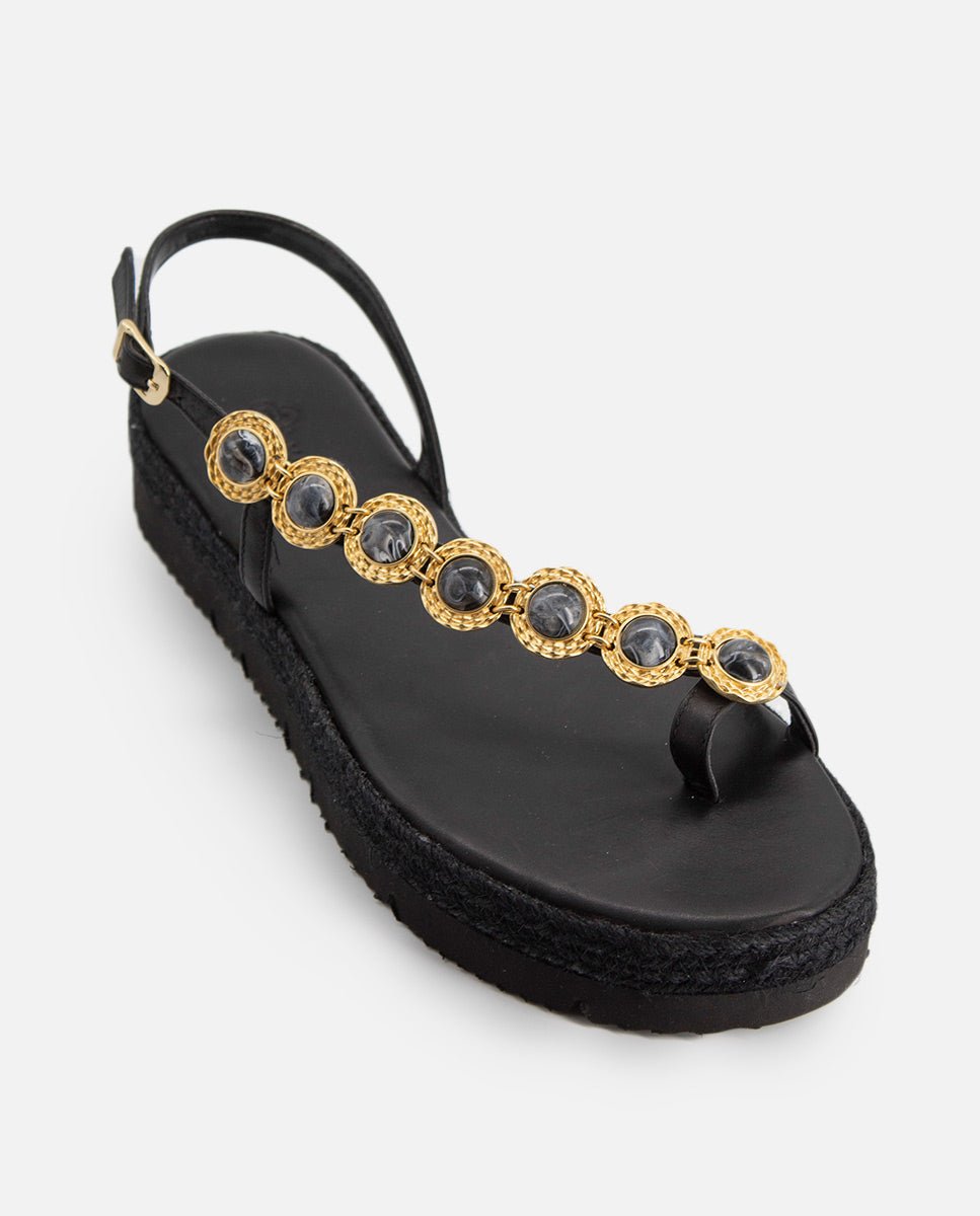 Sandalias Adrienne Plataforma Black - cuchy.es
