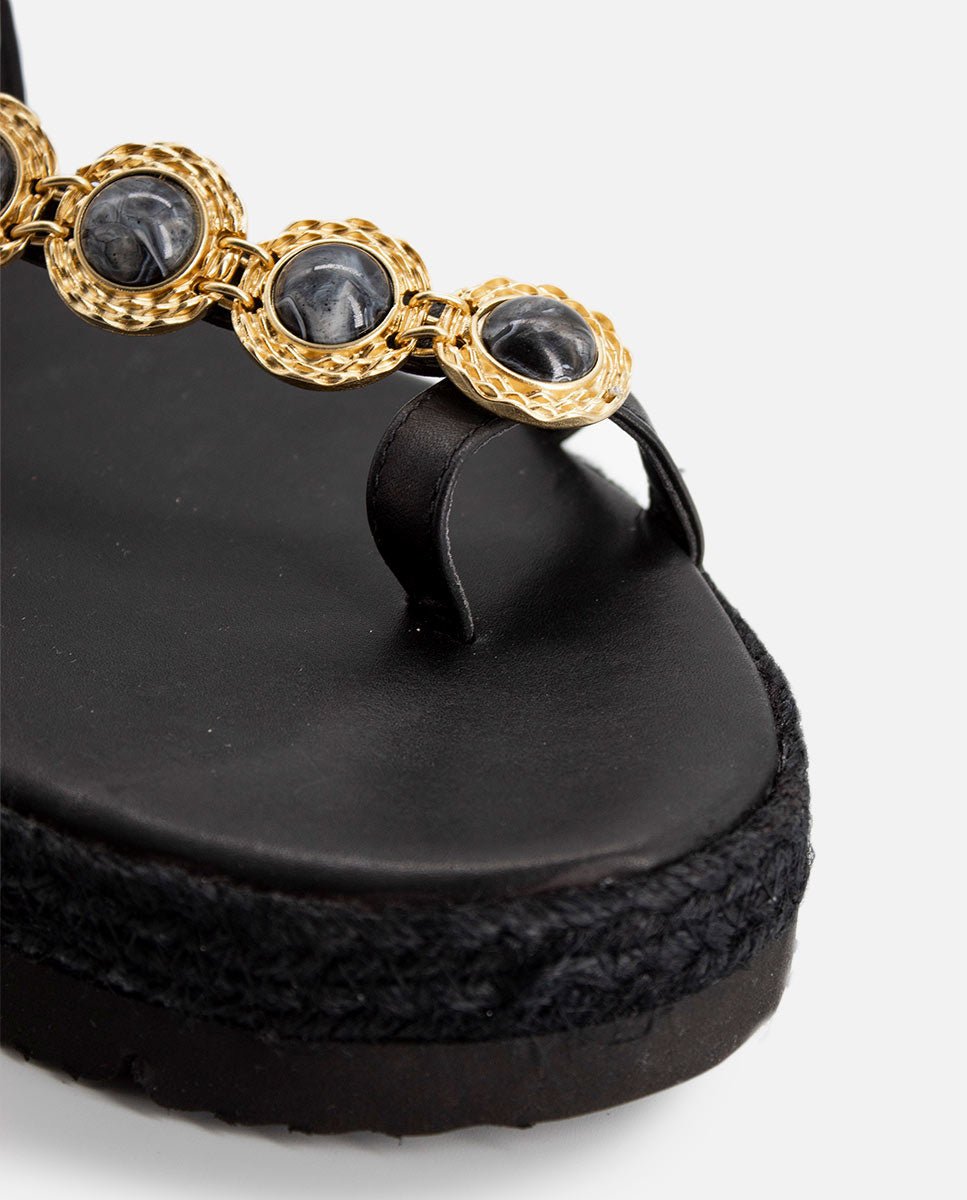 Sandalias Adrienne Plataforma Black - cuchy.es