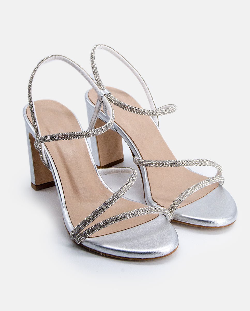 Sandalias de tacón Elma Silver - cuchy.es