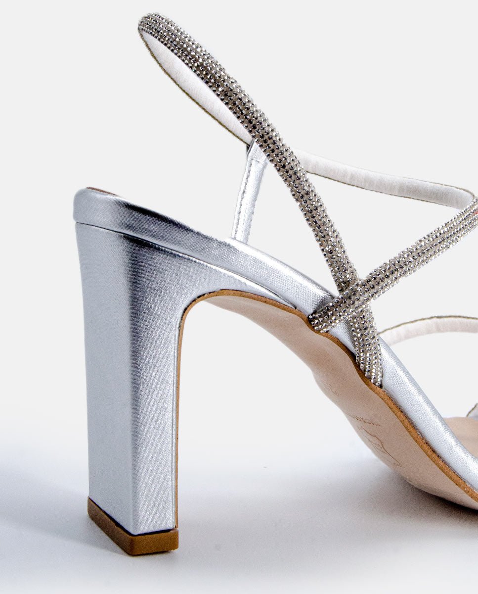 Sandalias de tacón Elma Silver - cuchy.es