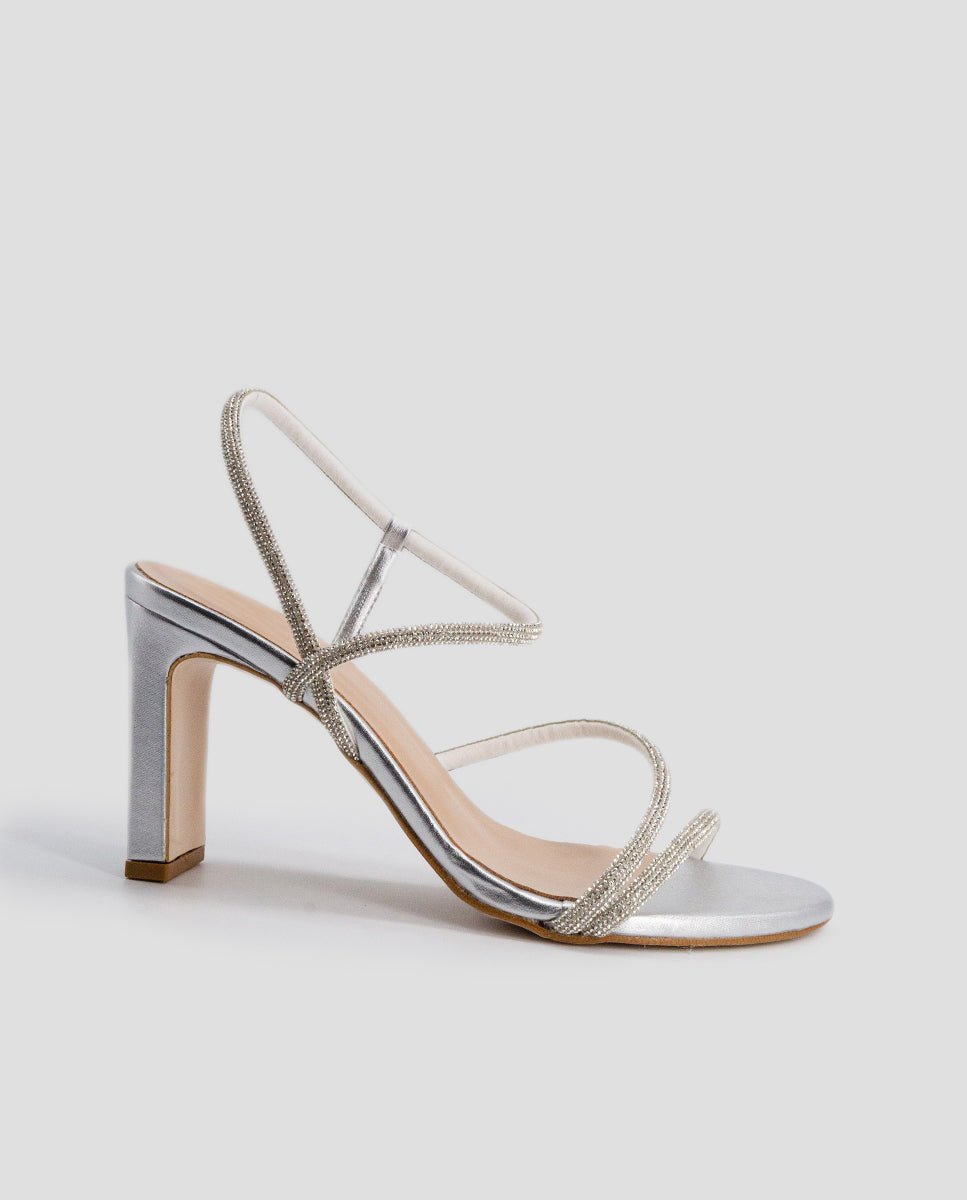 Sandalias de tacón Elma Silver - cuchy.es