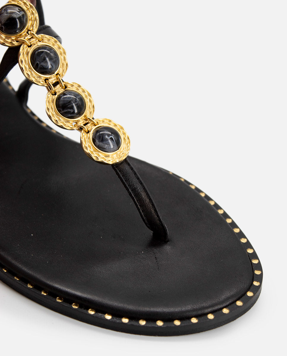 Greek leather sandal | Itaca Black