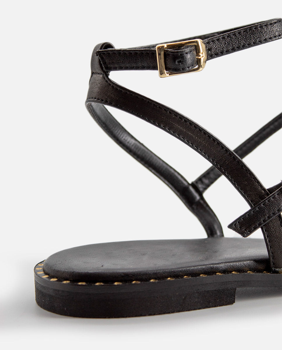 Greek leather sandal | Itaca Black