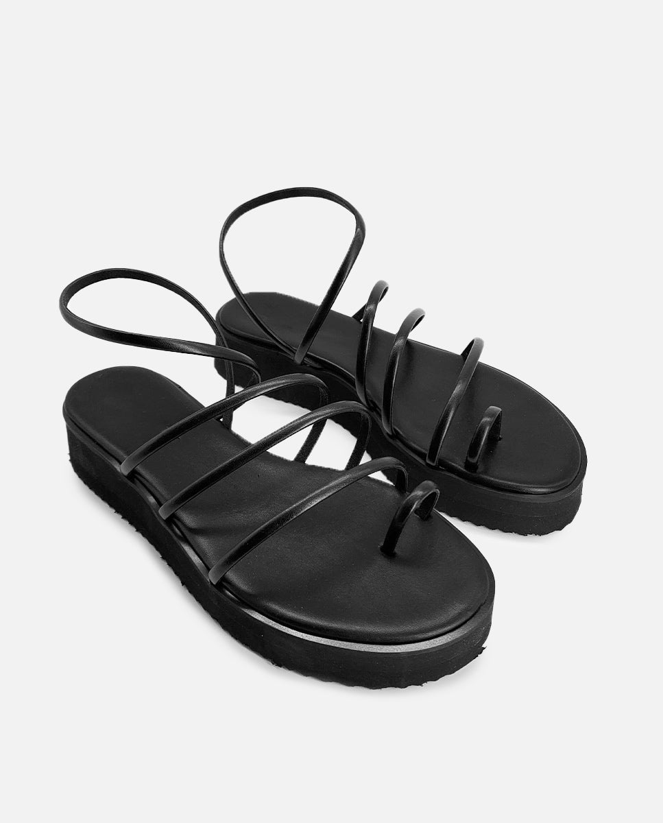 Sandalias Leah Plataforma Black - cuchy.es