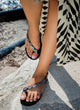 Sandalias griegas de piel | Athina Plataforma Silver Black