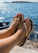Greek leather sandals | Athina Choco Platform