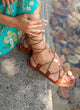 Greek leather sandals | Andros Caramel