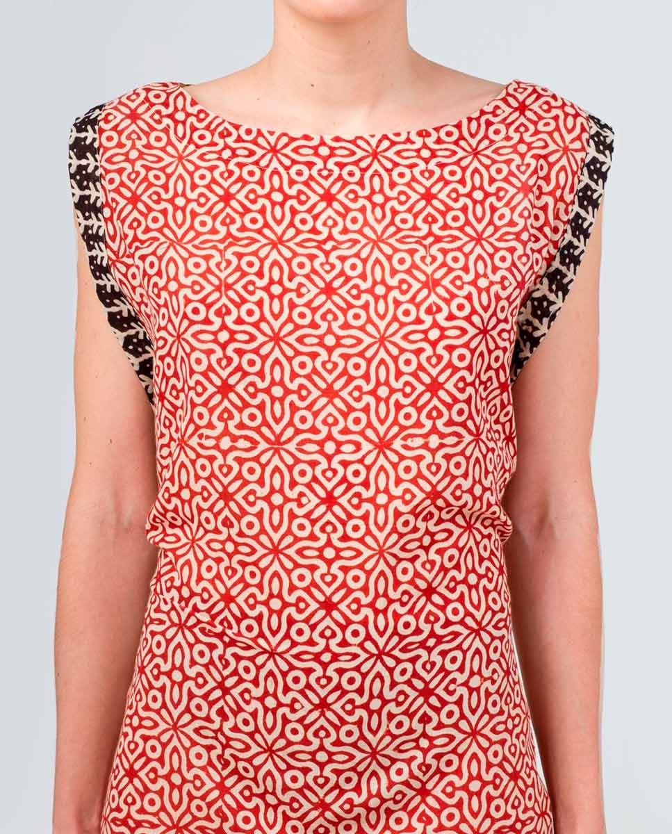 Vestido Samos Rojo étnico - cuchy.es
