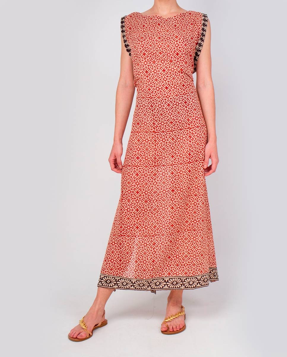 Vestido Samos Rojo étnico - cuchy.es
