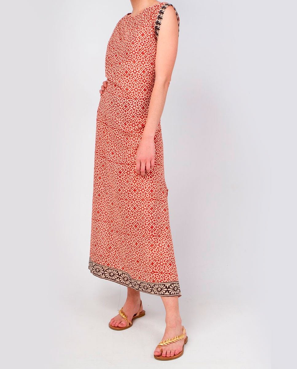 Vestido Samos Rojo étnico - cuchy.es